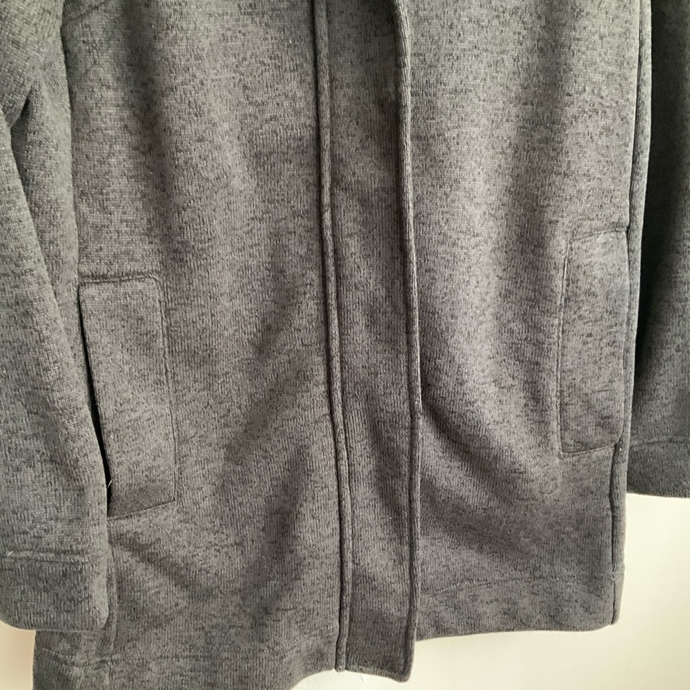 Lands' End Women's NWT Medium Charcoal Gray Fleece Zip Up Jacket - Picture 5 of 10